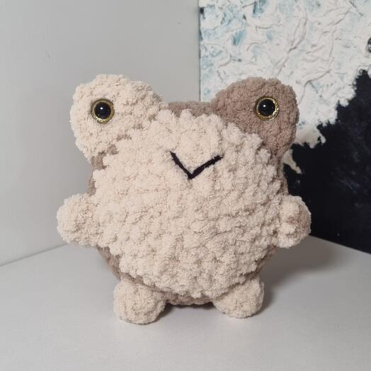 Лягушарик из плюшевой пряжи