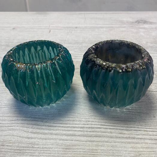 Подсвечники пара Аквамаринов