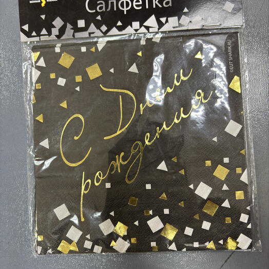 Салфетки 6шт Брызги золота