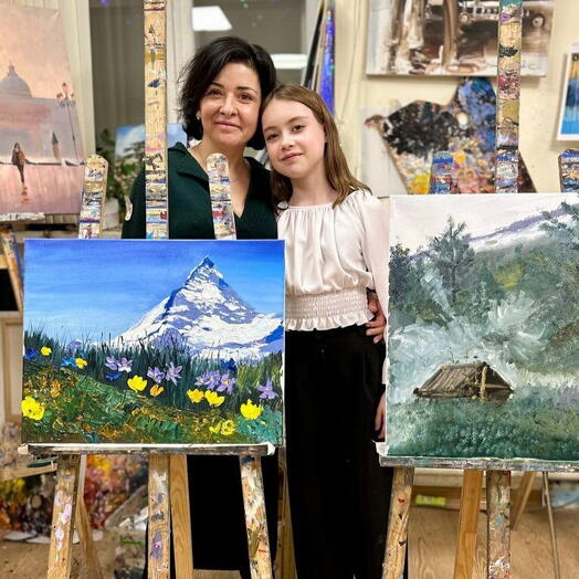 Подарочный сертификат «Семейный мастер-класс по рисованию» (3 часа, 2 человека)