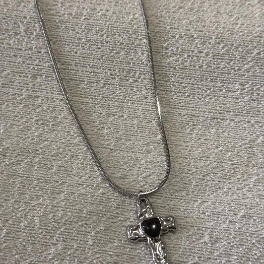City - Silver Cross Necklace