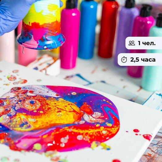 Алхимия цвета.  Мастер-класс по флюид арту