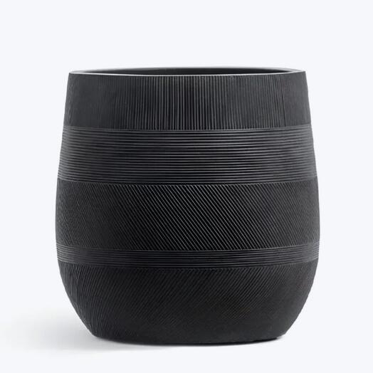 Кашпо для цветов Graphics 20 л D 31 см Н 31 см Чёрный керамика