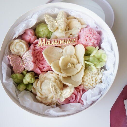 Коробочка с зефиром ручной работы для мамы