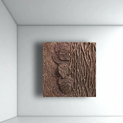 Картина в интерьер фактурная абстракция монохромная