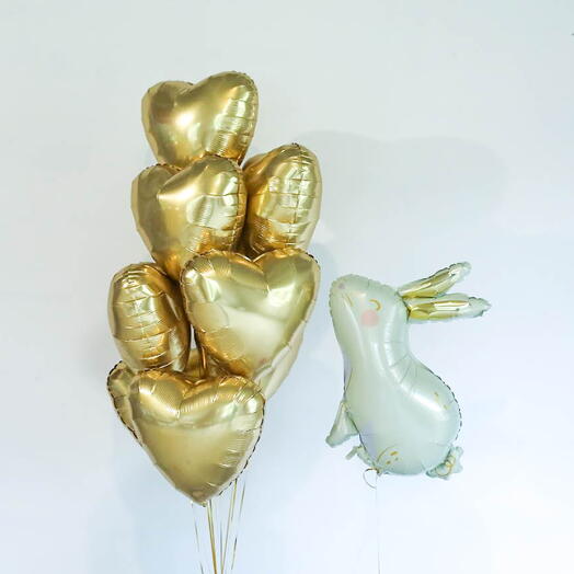 Сет из гелиевых шаров Кролик
