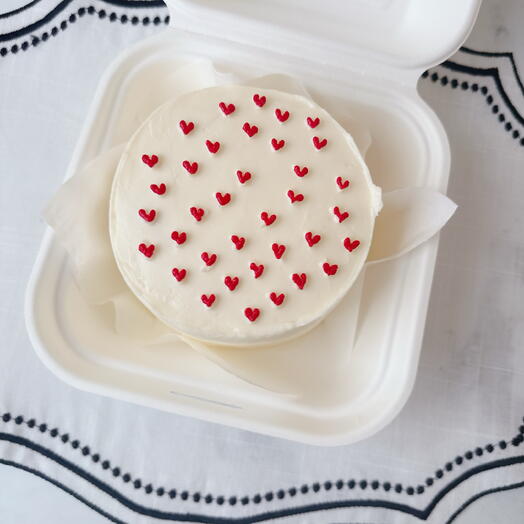 Бенто торт сердечки