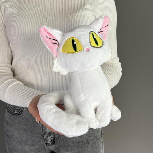 Мягкая игрушка подарок «Кот судзуме белый 30см»