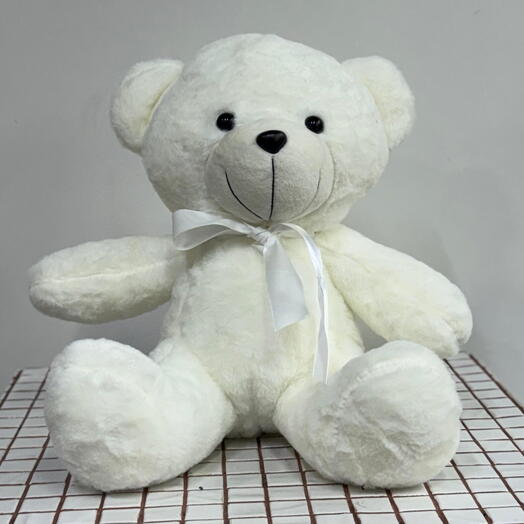 Мишка «Лулу» в белом оттенке