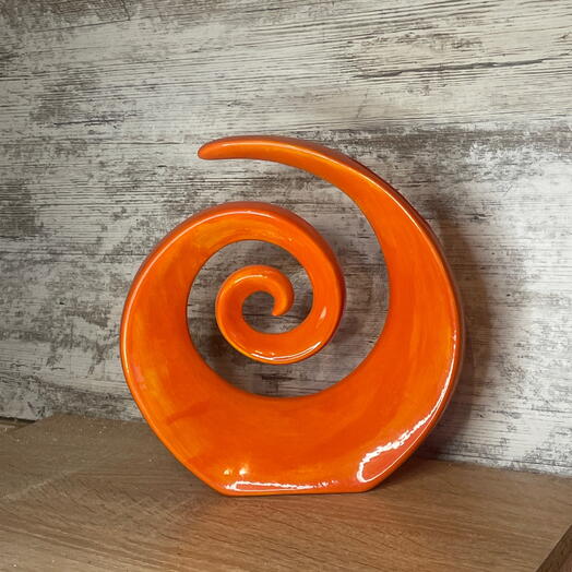 Ваза «Спираль» оранжевая