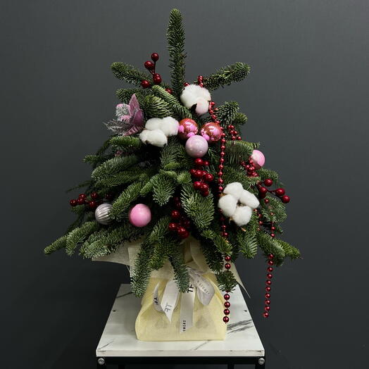 Ароматная ель «Новогодний акцент» Елка с новогодними игрушками
