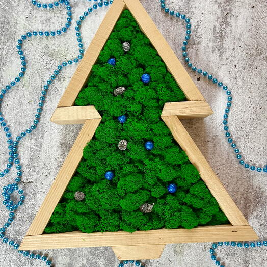 Елочка из мха настольная новогодняя