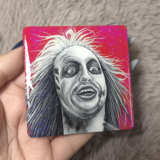 Магнит на холодильник "Битлджус Битлджус..."