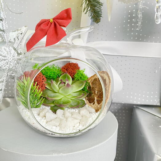 Новогодняя композиция «Яблоко» в подарок