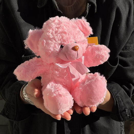 Мягкая игрушка мишка светло розовый 19см. Soft teddy bear light pink 19cm