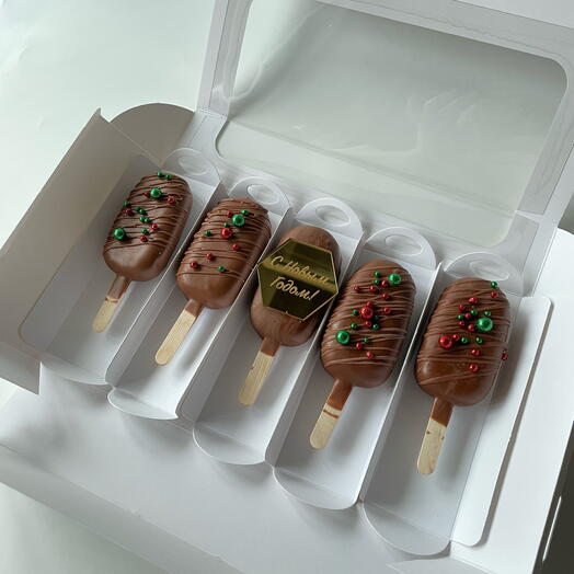 Пирожная картошка эскимо 5 шт «С Новым годом!»