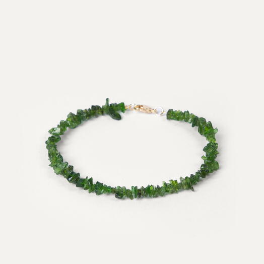 Браслет Алтей Хромдиопсид 14K 17 см (BRA1114)
