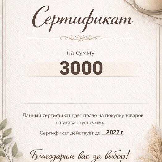 Подарочный сертификат