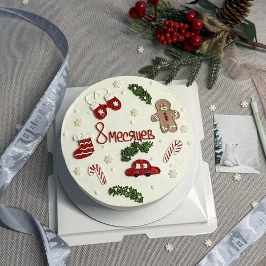 Бенто торт М «детский зимний»