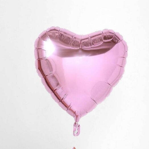 Шар сердце розовый