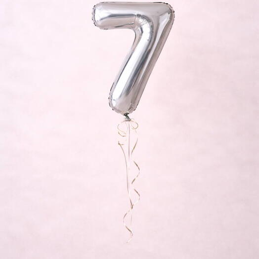 Фольгированный гелевый шарик цифра