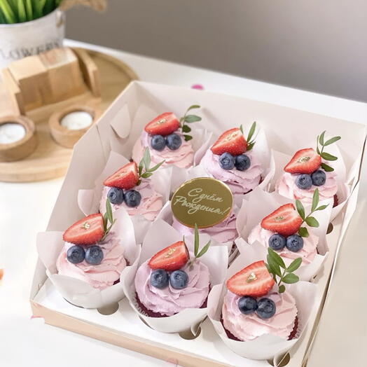 Капкейки с днем рождения