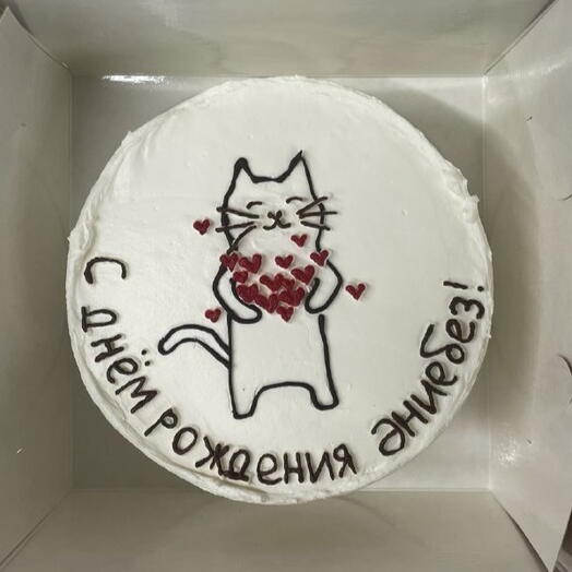 Бенто торт маме, ваниль-клубника