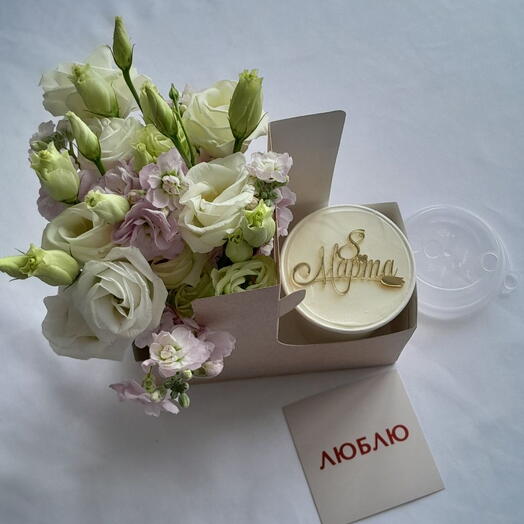 Cake to go 8 марта + цветы
