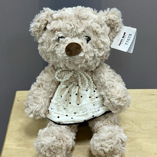 Мишка в белом платье 🧸