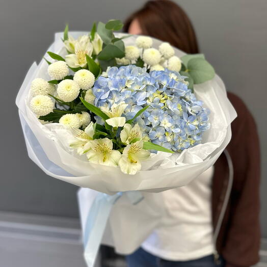🌼Сборный букет гортензия и альстромерия