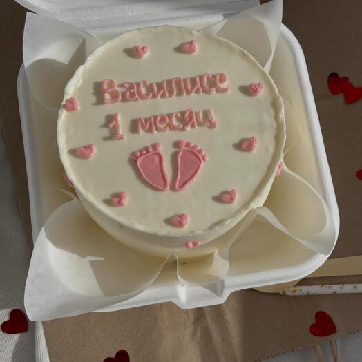 Бенто торт для ребенка на месяц полгодика с ножками для малыша девочки мальчика