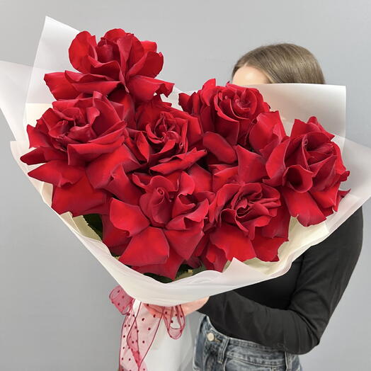 Букет из французских роз 7 шт
