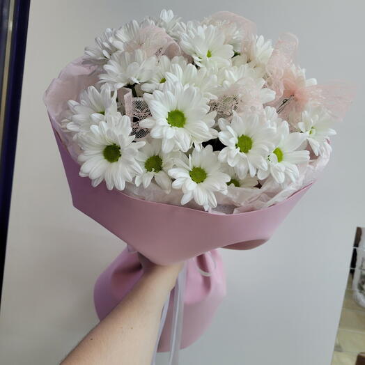 Нежный бочонок из ромашковой хризантемы 💞
