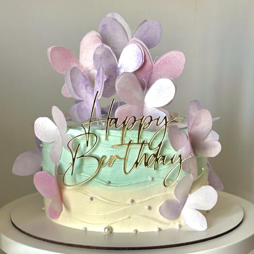 НЕЖНЫЙ ТОРТ С БАБОЧКАМИ🦋🍰