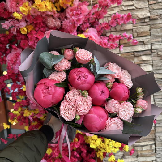 Букет с пионами 🌺