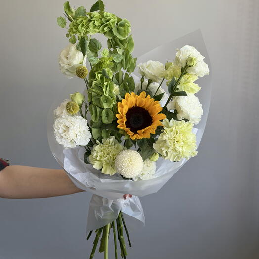 Букет с подсолнухом 🌻