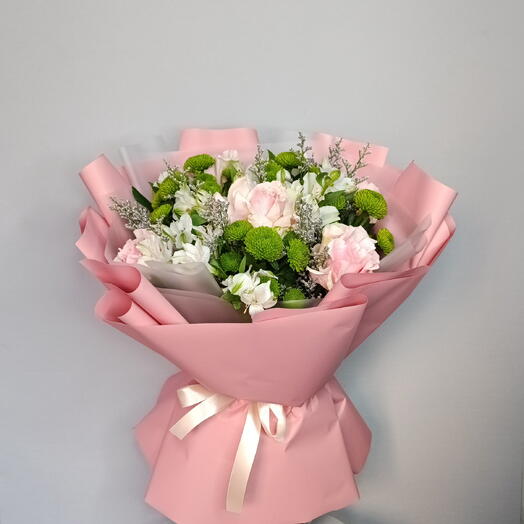 Букет из роз и Сантини 💐