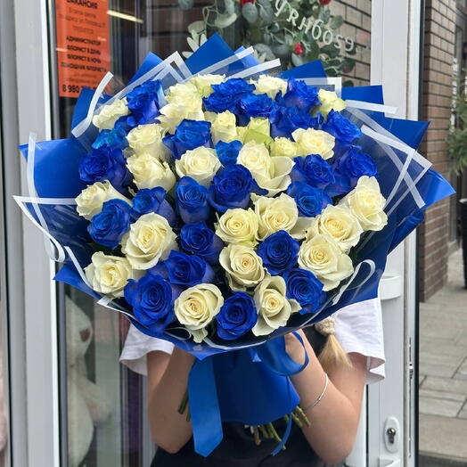 51 сине-бела Роза