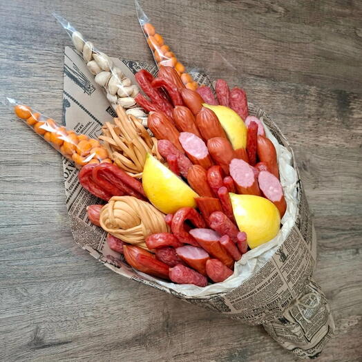 Мужской колбасный букет "Вкусный"