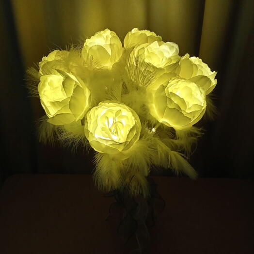 Magic Gift set Bouquet of 9 Peony "Birds of feather" with Rafaello