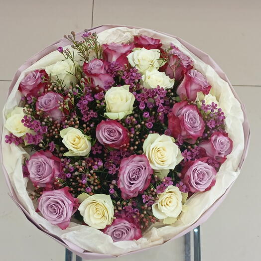 Букет из дип перпла , мондиаль и геральдтона 🌹🌹🌹