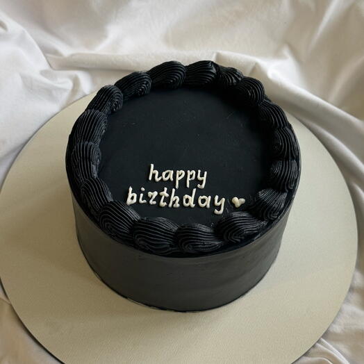 Чёрный торт Happy birthday