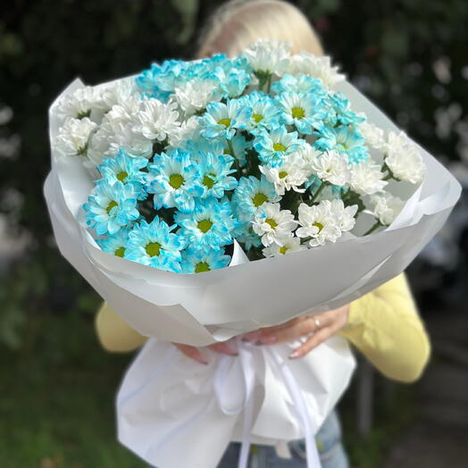 небесный букет из ромашек