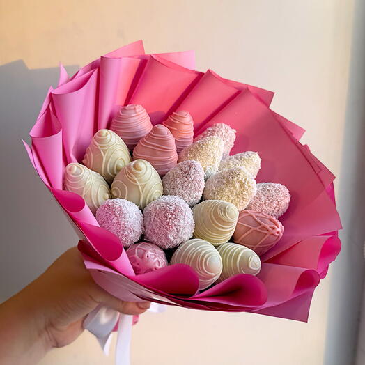 Букет из клубники в шоколаде «Нежность» 💗