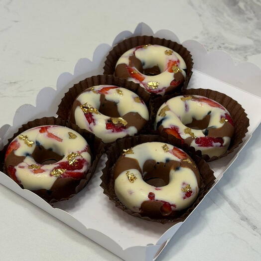 Berry Donuts 🍓 Ягодные пончики 5 штук