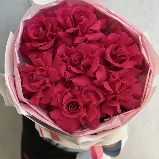 «Яркость чувств» дофаминовый букет с французскими розами 😍♥️