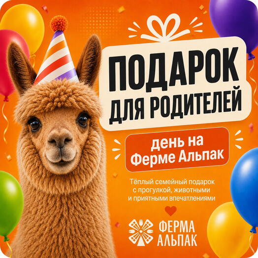 Подарок для родителей — день на Ферме Альпак в Москве (Щелково)