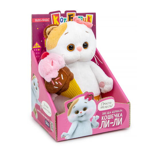 LKm18-005 Игрушка Кошечка Ли-Ли с мороженым, "Мультсериал"