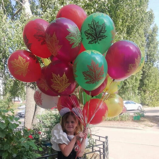 Шары на 1 сентября Ура-школа 25 шт. Гелиевые шары