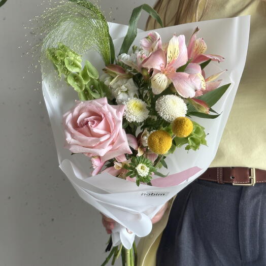 Букет комплимент в розовой гамме 🌸
